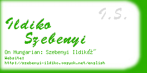 ildiko szebenyi business card